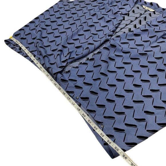 BCBG Bleach Blue Wrap Blouse Size Large - Picture 14 of 16